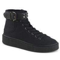 SNEEKER-255 Demonia Unisex Damen Herren Schuhe Jeans Sneaker schwarz Canvas