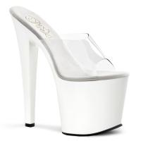 TABOO-701 Pleaser high heels platform slide clear white