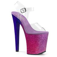 XTREME-808OMBRE Pleaser high heels platform sandal klar fuchsia-blue ombre