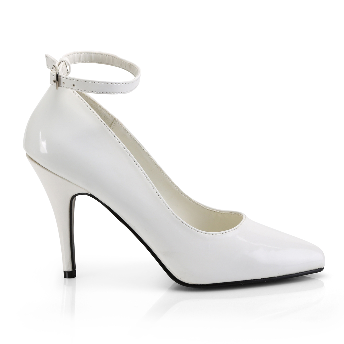 white pleaser heels