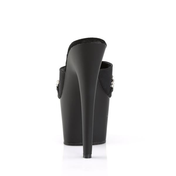 ADORE-701PS-2 Pleaser High-Heels Plateaupantoletten schwarz mit Glitzerkette