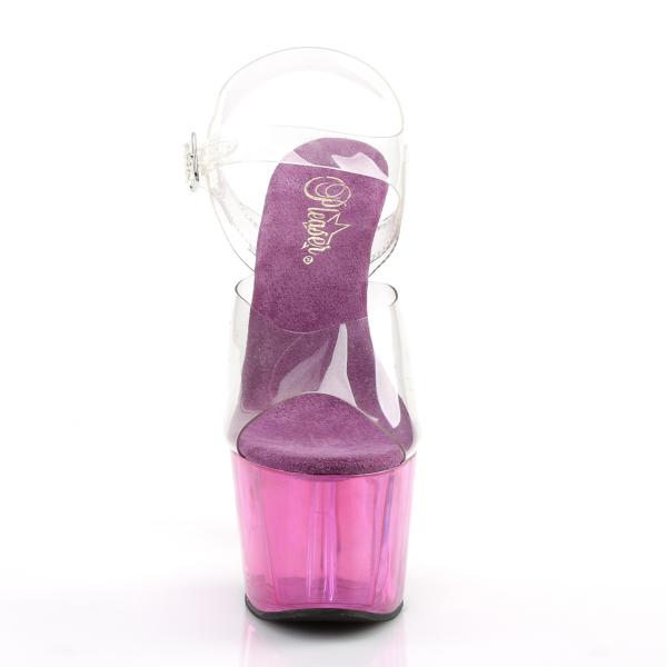 ADORE-708MCT Pleaser high heels platform sandal clear purple tinted