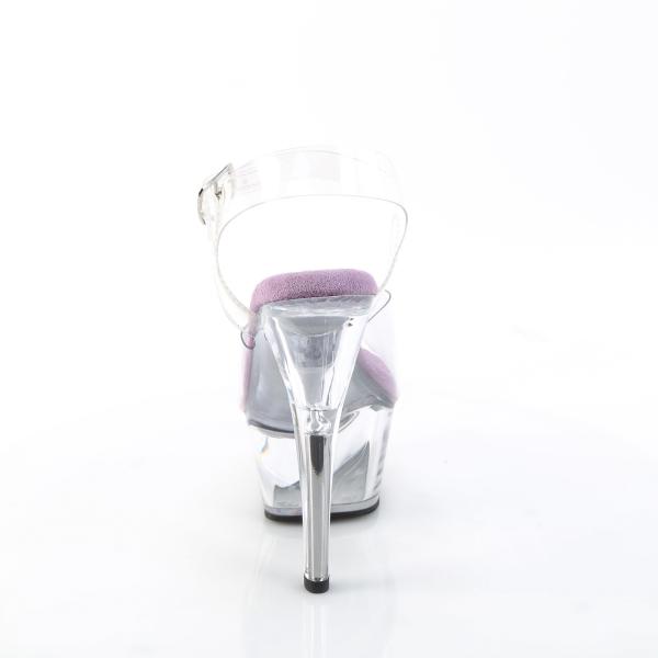 KISS-208 Pleaser vehan ladys high heels platform sandal clear lavender