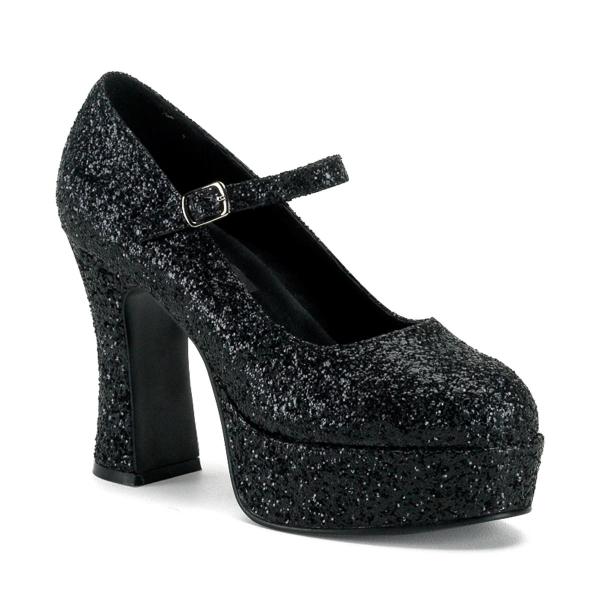 MARYJANE-50G Funtasma high heels platform pump black glitter