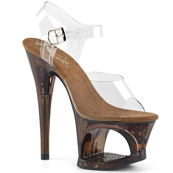 MOON-708GFT Pleaser high heels sandal cut-out platform bronze glitter butterfly