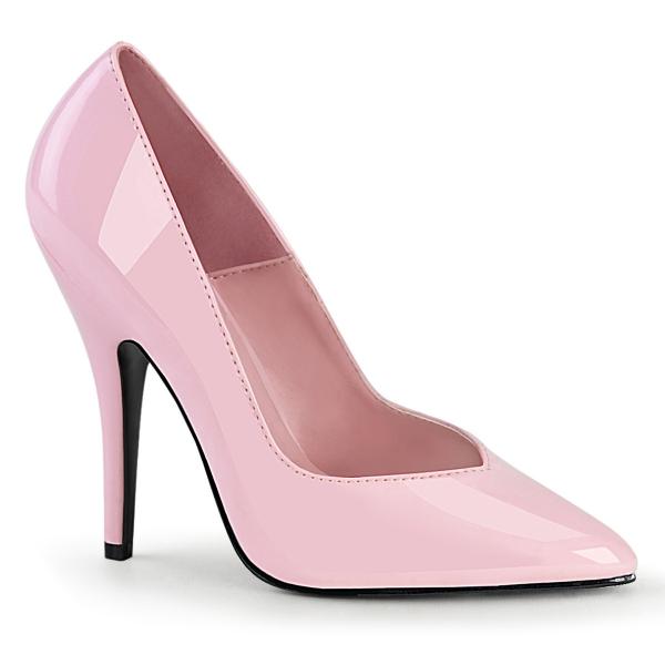 SEDUCE-420V Pleaser High-Heels Pumps V-Schnitt im Zehenbereich babypink Lack