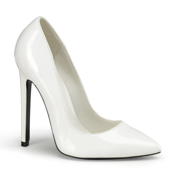 SEXY-20 Pleaser high heels pointed toe pump white patent