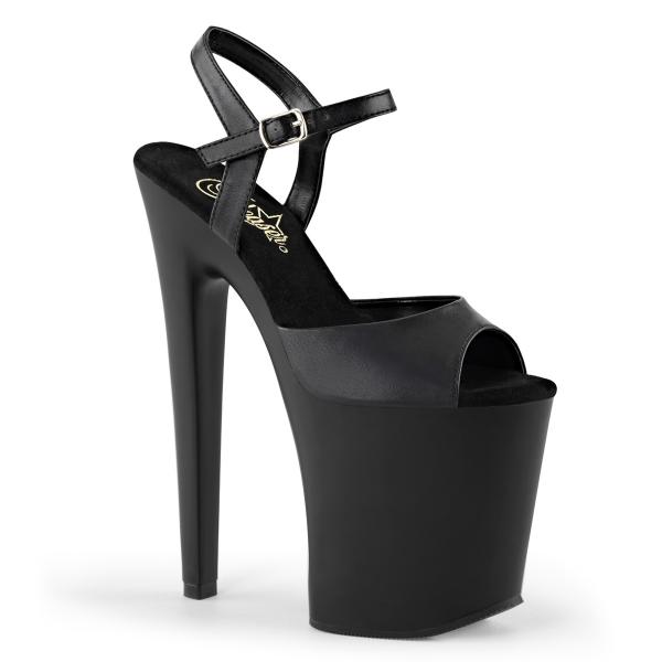 XTREME-809 Pleaser high heels platform sandal black matte