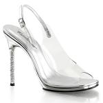 CHIC-18 Fabulicious High-Heels Peep-Toe Slingback Sandaletten klar mit Strassdekor