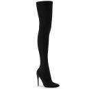 COURTLY-3005 Pleaser High-Heels Strumpf-Overkneestiefel schwarz Nylon