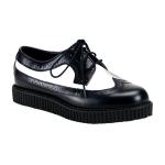 CREEPER-608 Demonia Damen Herren Brogue Schnürschuhe schwarz weiß Leder