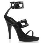 FLAIR-458 Fabulicious High-Heels Fersensteg Riemchensandaletten schwarz Lack