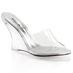 LOVELY-401 Fabulicious elegante Damen Pantoletten Peep Toe zehenfrei transparent