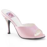 MONROE-05 Pleaser high heels slide pink with rhinestones