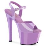 SKY-309 Pleaser high heels platform ankle strap sandal lavender patent