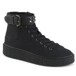 SNEEKER-255 Demonia Unisex Damen Herren Schuhe Jeans Sneaker schwarz Canvas